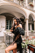 Black sequin wedding dress